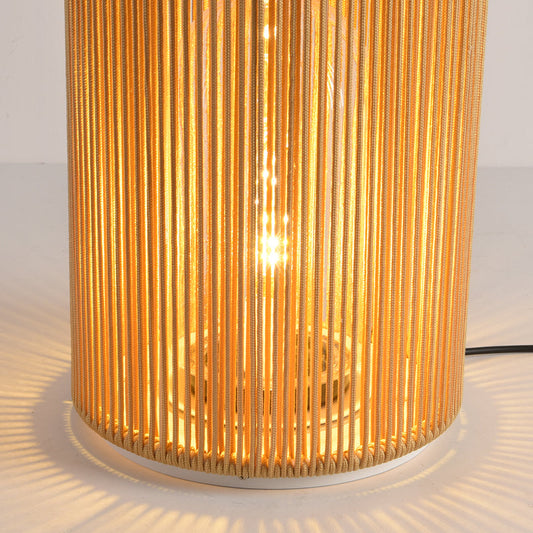 ZUNA - Lanterne Extérieur LED Solaire Rotin , Bois