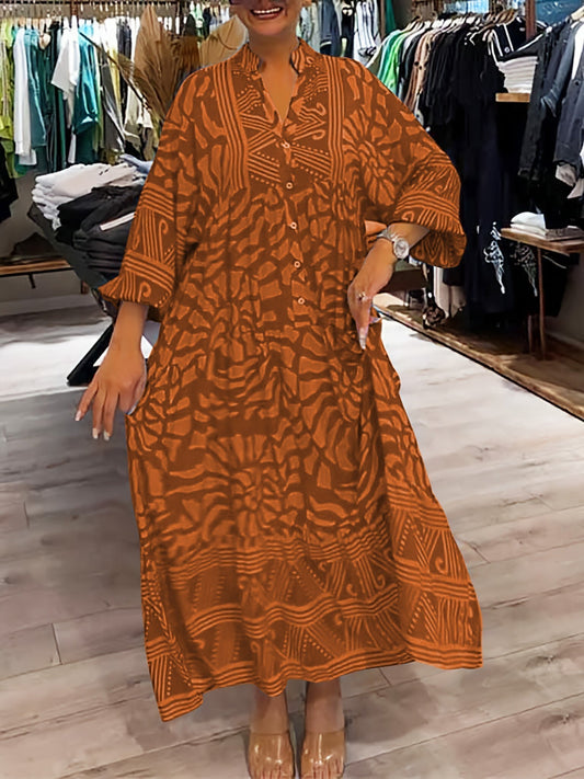 Belle Paris Mode ™ | Robe Florine - midi légère à imprimé vibrant