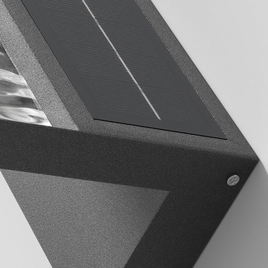 NÉO - Applique Murale Extérieure Solaire Design Cascade, Noir