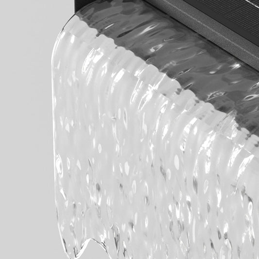 NÉO - Applique Murale Extérieure Solaire Design Cascade, Noir