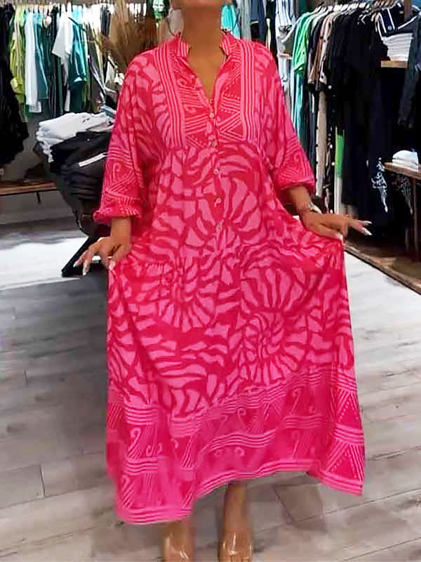 Belle Paris Mode ™ | Robe Florine - midi légère à imprimé vibrant