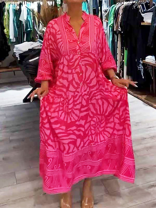 Belle Paris Mode ™ | Robe Florine - midi légère à imprimé vibrant