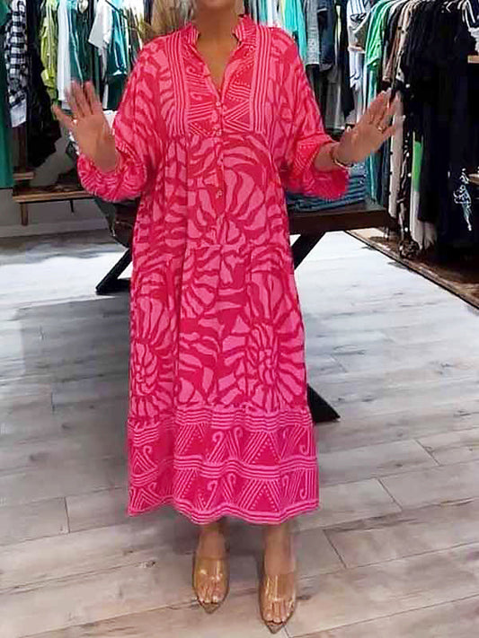 Belle Paris Mode ™ | Robe Florine - midi légère à imprimé vibrant