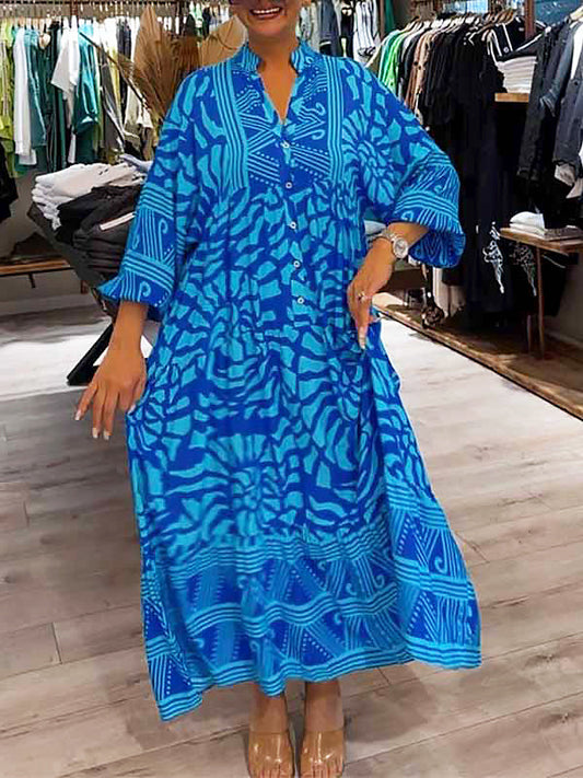 Belle Paris Mode ™ | Robe Florine - midi légère à imprimé vibrant