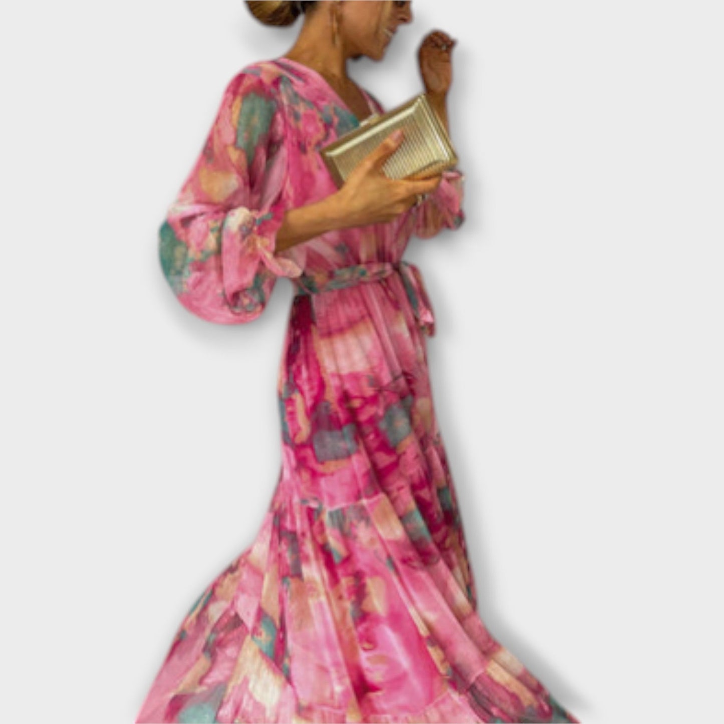 Belle Paris Mode ™ | Robe Evelyn - Longue de Rêve Aquarelle