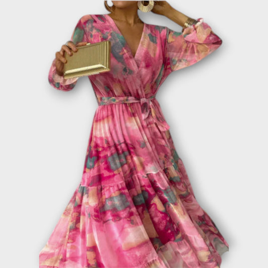 Belle Paris Mode ™ | Robe Evelyn - Longue de Rêve Aquarelle