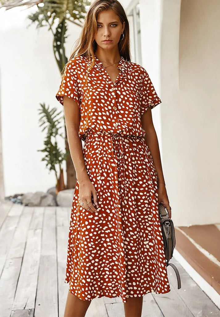Belle Paris Mode ™ | Robe  Edith à col & V