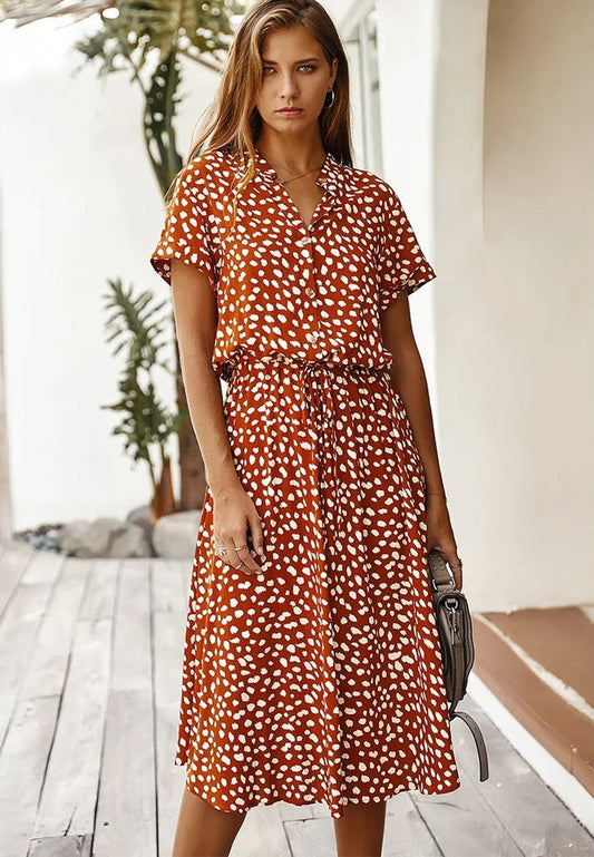 Belle Paris Mode ™ | Robe  Edith à col & V