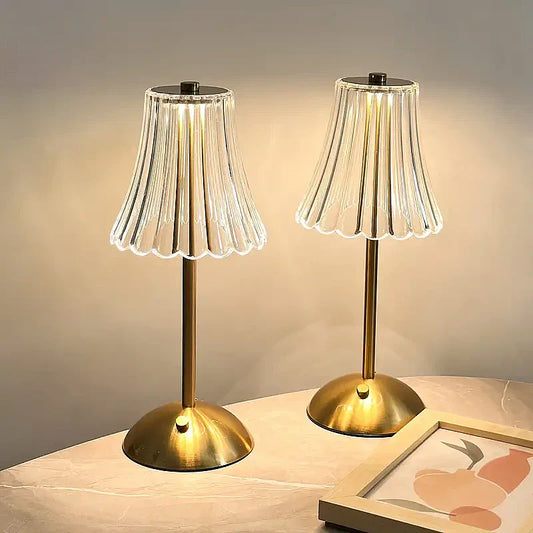 NOLA - Lampe de table en cristal doré