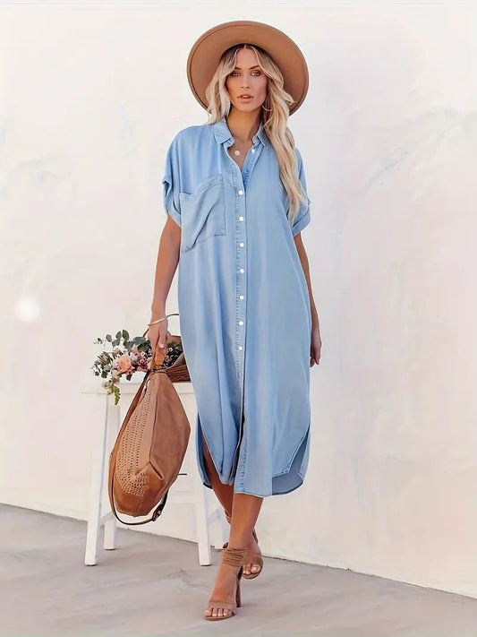 Belle Paris Mode ™ | Robe Beatrice - chemise élégante avec poches
