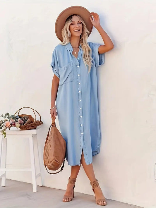 Belle Paris Mode ™ | Robe Beatrice - chemise élégante avec poches