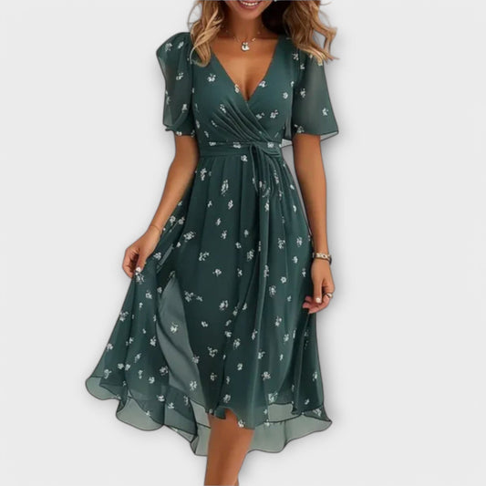 Belle Paris Mode ™ | Robe Annelie – Élégante à Col & V