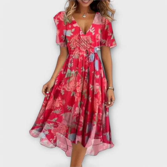 Belle Paris Mode ™ | Robe Annelie – Élégante à Col & V