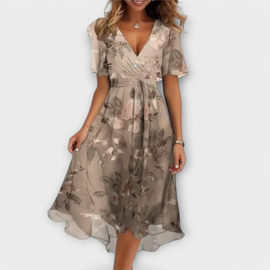 Belle Paris Mode ™ | Robe Annelie – Élégante à Col & V