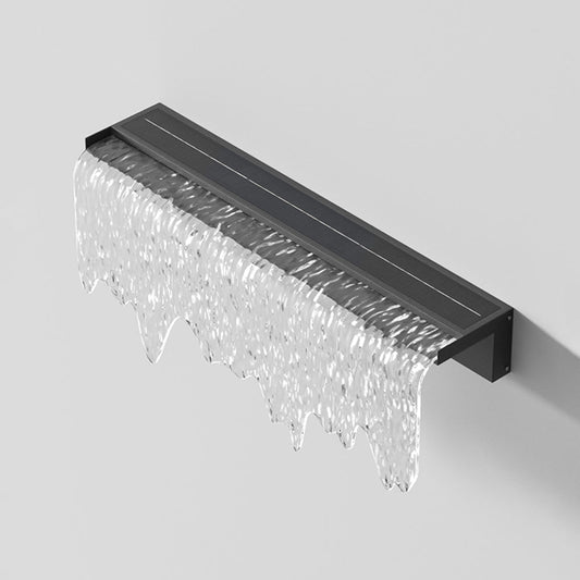 NÉO - Applique Murale Extérieure Solaire Design Cascade, Noir